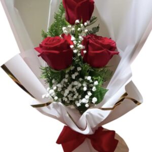 Ramo de 3 rosas rojas